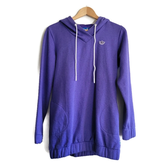 ADIDAS Womens Purple Pullover Hoodie Small - Picture 1 of 8